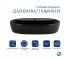 Комплект Qtap Scorpio: раковина накладная 600x400x120 мм, Matt Black, овальная + донный клапан Pop-up PU03  QT142203MBMBN48469:Ф