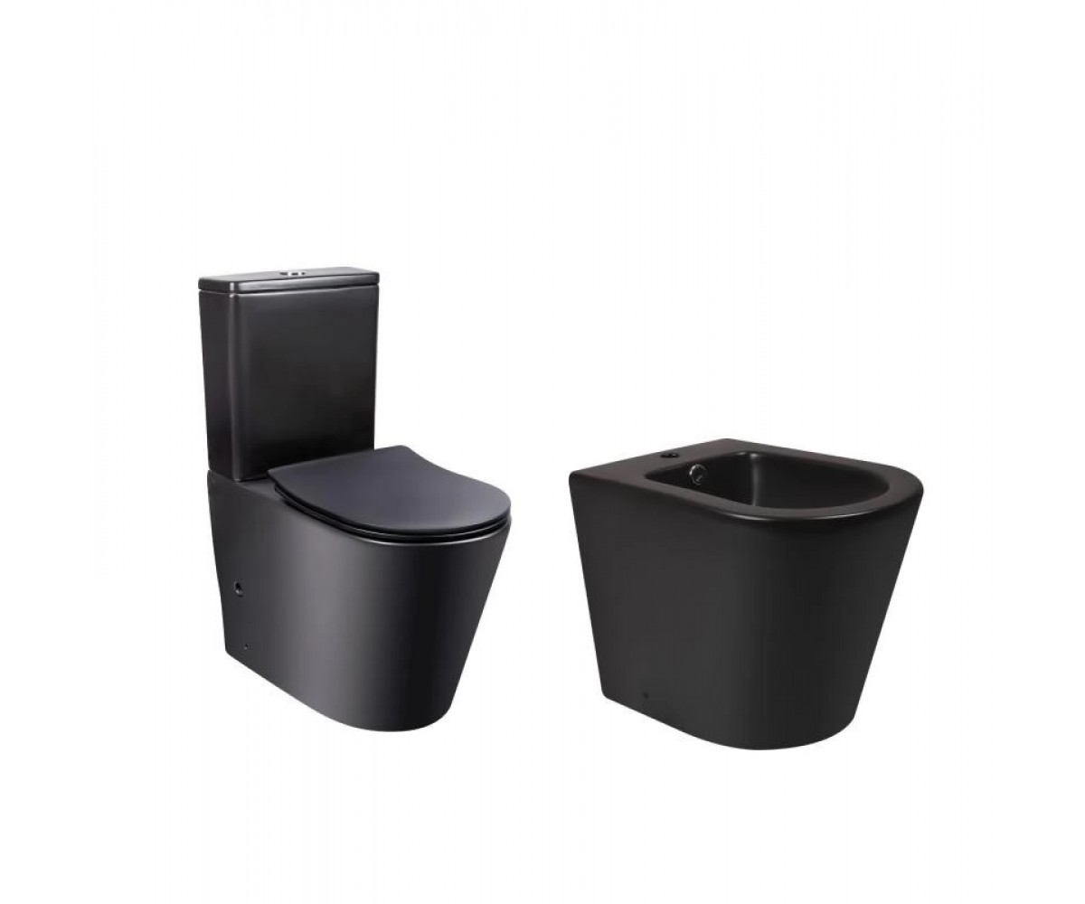 Підлоговий унітаз + біде QTAP SCORPIO QT14222125ARMB46057 QT14222125ARMB46057