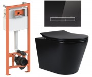 Унитаз с инсталляцией 4 в 1 QTAP SCORPIO QT1433053ERMB0133M425V1107GB