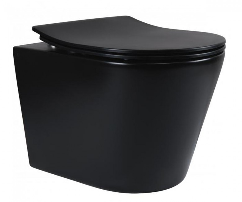 Безобідковий унітаз QTAP SCORPIO QT1433053ERMB QT1433053ERMB