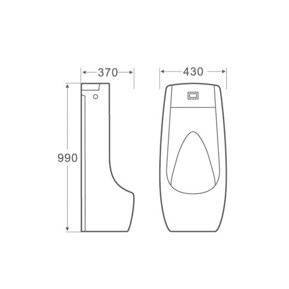 Писсуар  SCORPIO QT1488101HW:Чертеж 