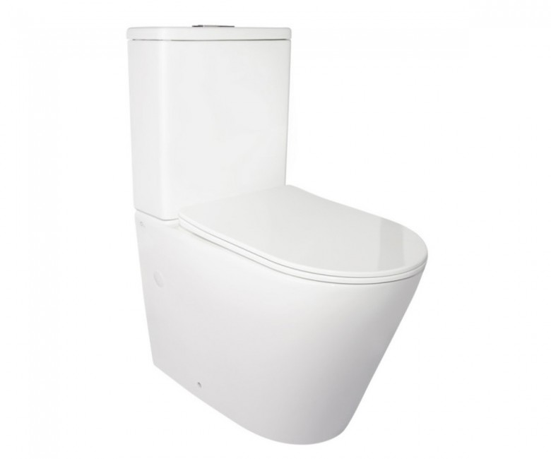 Безободковый унитаз компакт QTAP STORK QT15222178W QT15222178W
