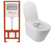 Унітаз з інсталяцією 4-в-1 QTAP SWAN QT16335178W0133M425M06029SAT