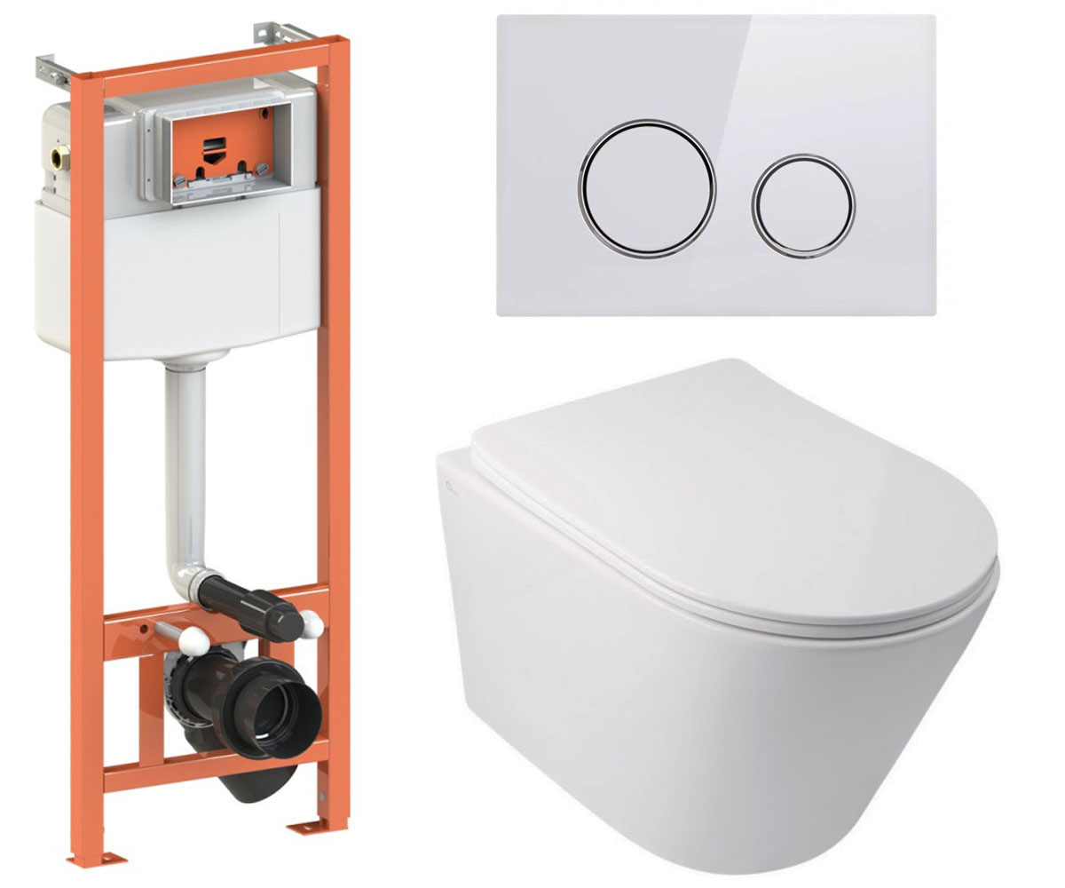 Туалет 4-в-1 QTAP SWAN QT16335178W0133M425M11V1114W QT16335178W0133M425M11V1114W