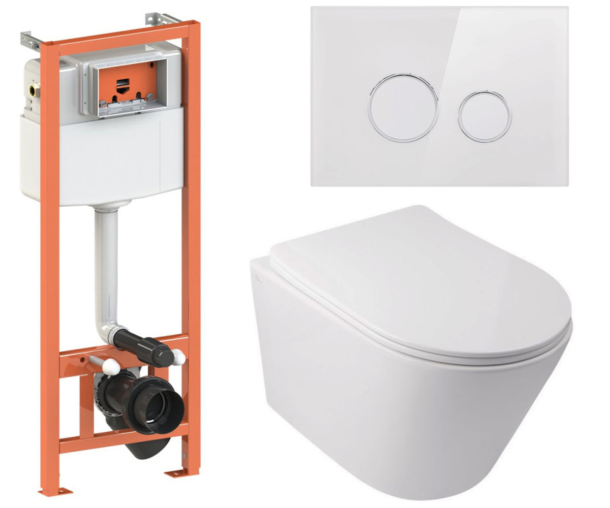 Туалет 4-в-1 QTAP SWAN QT16335178W0133M425V1164GW QT16335178W0133M425V1164GW