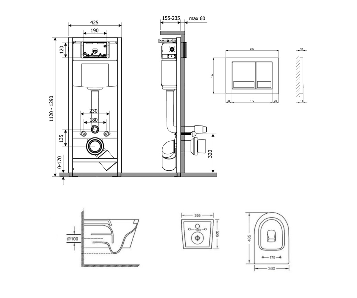 Комплект інсталяції nest  QT16335179W45148:Чертеж 