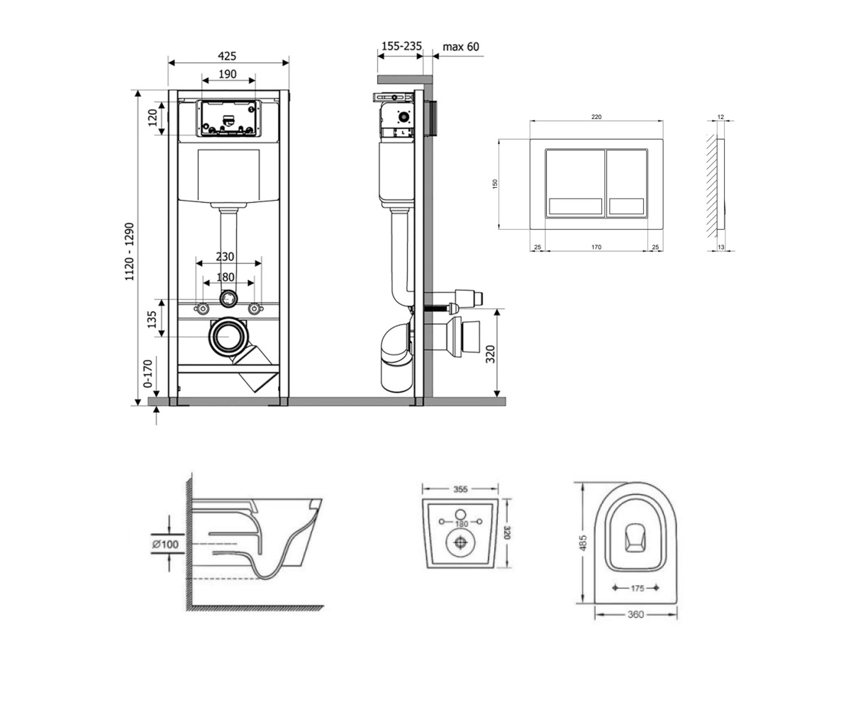 Комплект інсталяції nest  QT16335179W45149:Чертеж 