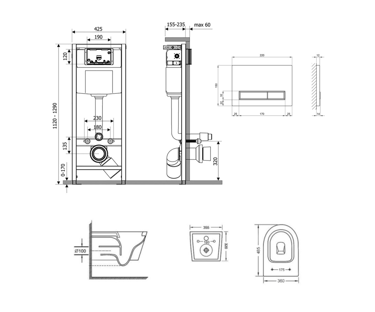 Комплект інсталяції nest  QT16335179W45153:Чертеж 