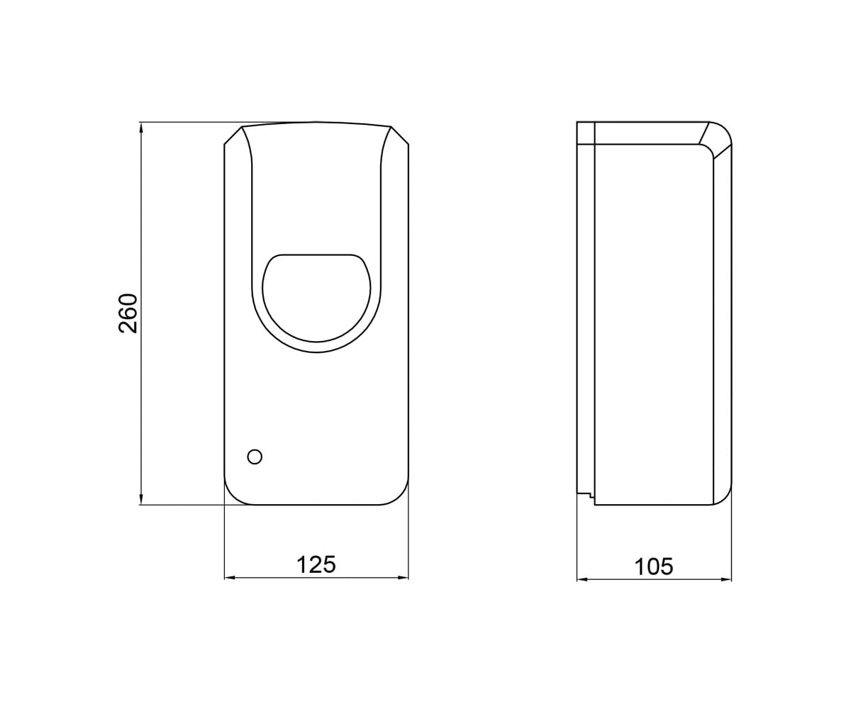 Дезинфектор Qtap Pohodli 6V бесконтактный QT170WH42921 White (Zdraví)  QT170WH42921:Чертеж 