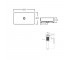 Комплект Qtap Tern: раковина накладная прямоугольная 600x405x110 мм WHITE + донный клапан PU02  QT17112174WN47303:Чертеж 