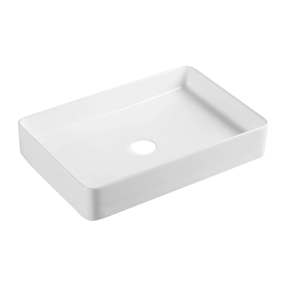 Комплект Qtap Tern: раковина накладная прямоугольная 600x405x110 мм WHITE + донный клапан PU02  QT17112174WN47303:Фото 3