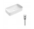 Комплект Qtap Tern: Раковина накладна прамокутна 605x350x140 мм WHITE + Донний клапан PU02 QTAP  QT17112270WN47304 QT17112270WN47304