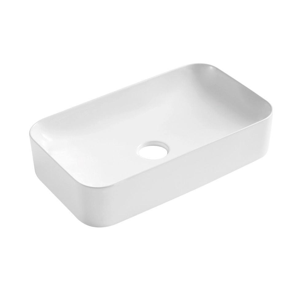 Комплект Qtap Tern: раковина накладная прямоугольная 605x350x140 мм WHITE + донный клапан PU02  QT17112270WN47304:Фото 3