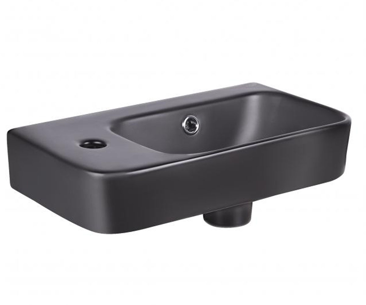 Умивальник прямокутний QTAP TERN QT17115117LMB QT17115117LMB