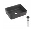 Раковина накладна Qtap Tern 480x370x135 мм, Anthracite, прямокутна, з донним клапаном QT17116069AN QTAP  QT17116069AN QT17116069AN