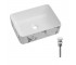 Раковина накладна Qtap Tern 480x370x135 мм, Marble, прямокутна, з донним клапаном QT17116069MR QTAP  QT17116069MR QT17116069MR