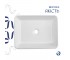 Раковина накладная Qtap Tern 480x370x135 мм, Marble, прямоугольная, с донным клапаном QT17116069MR  QT17116069MR:Фото 3