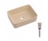 Раковина накладна Qtap Tern 480x370x135 мм, Beige, прямокутна, з донним клапаном QT17116069SB QTAP  QT17116069SB QT17116069SB