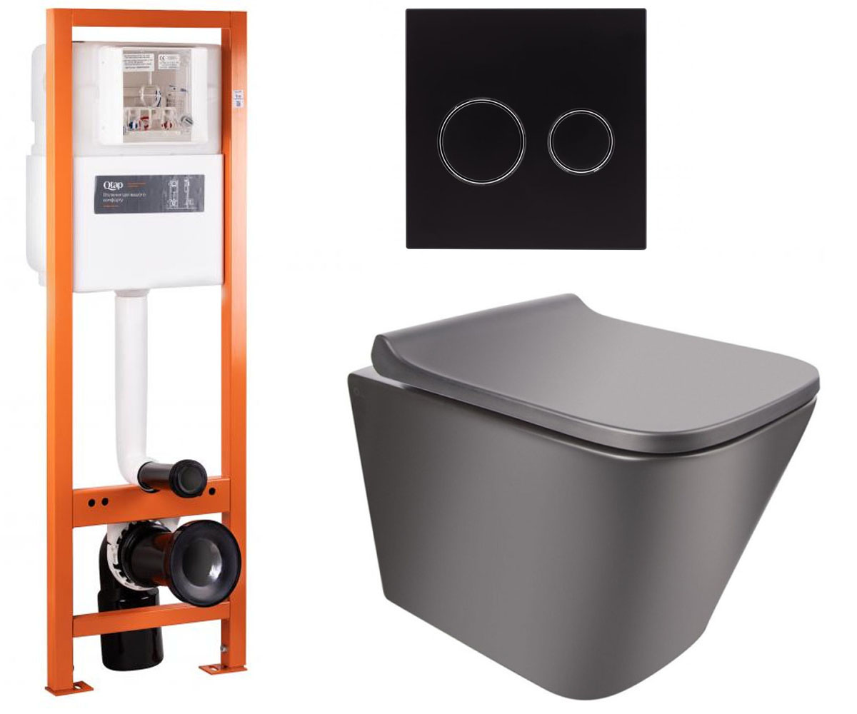 Унітаз з інсталяцією 4 в 1 QTAP TERN QT1733052ERMB0233M370P01V1178MB QT1733052ERMB0233M370P01V1178MB