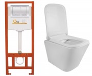 Унітаз з інсталяцією 4 в 1 QTAP TERN QT1733052ERW0133M425M0111M06028CRM