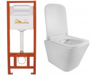 Унітаз з інсталяцією 4-в-1 QTAP TERN QT1733052ERW0133M425M08381CRM