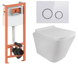 Унітаз з інсталяцією 4 в 1 QTAP TERN QT1733052ERW0133M425M11V1114W