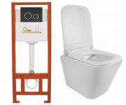 Унітаз з інсталяцією 4 в 1 QTAP TERN QT1733052ERW0133M425M11V1146MB