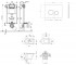 Унитаз с инсталляцией 4 в 1  TERN QT1733052ERW0133M425V1164GW:Чертеж 