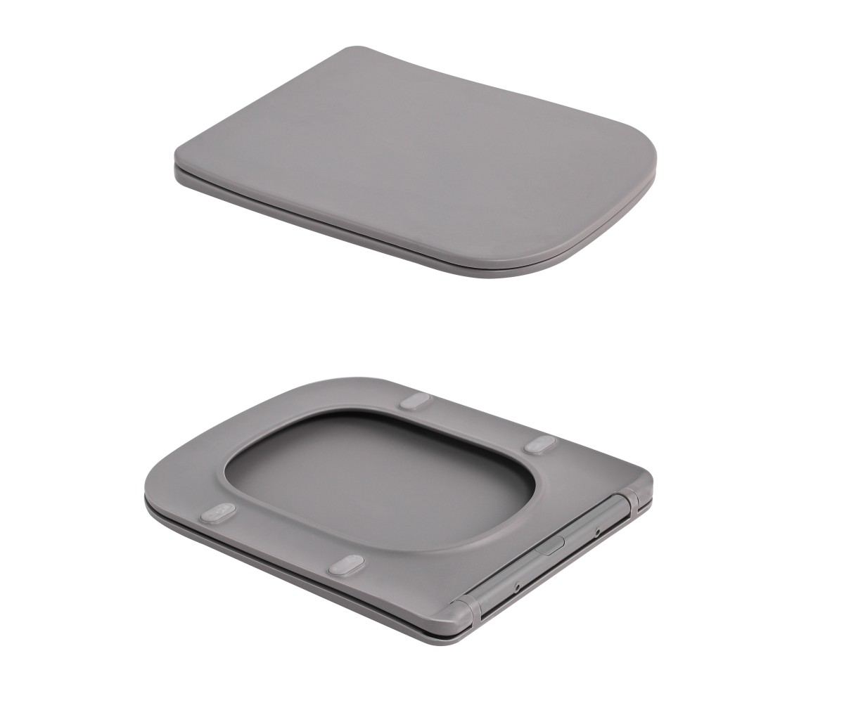Унитаз подвесной Tern Ultra Quiet 490×365×325 мм, Stone Grey, с сиденьем Slim Duroplast / Soft-close / Quick Release QT17332303A