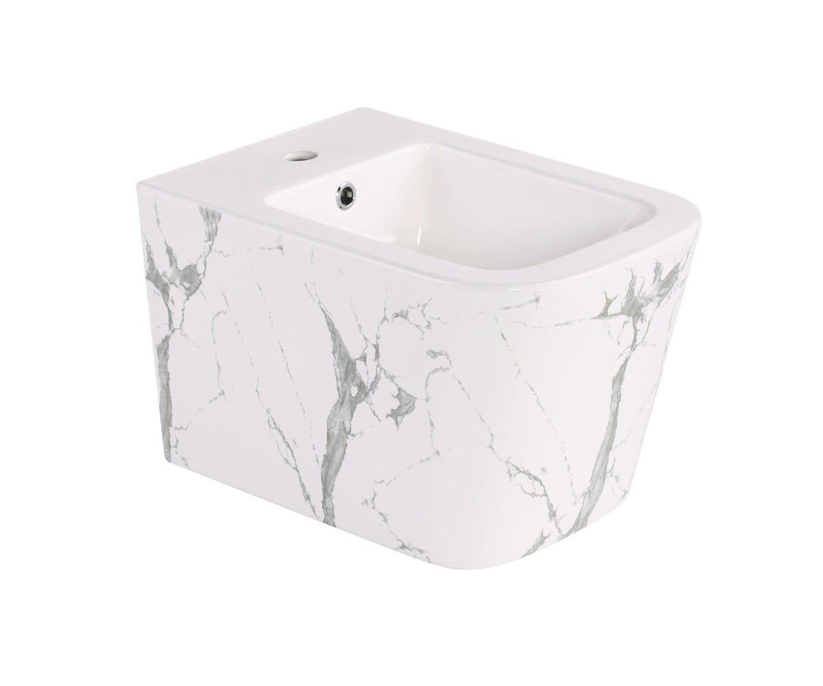 Біде підвісне Qtap Tern 520x350x330 мм, Marble QT17551303GMR QTAP  QT17551303GMR QT17551303GMR