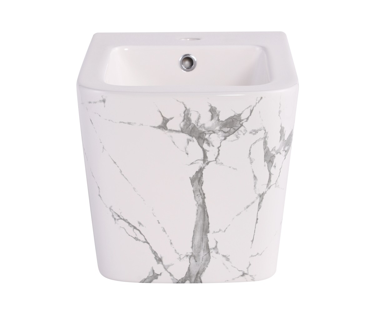 Биде подвесное Qtap Tern 520x350x330 мм, Marble QT17551303GMR  QT17551303GMR:Фото 3