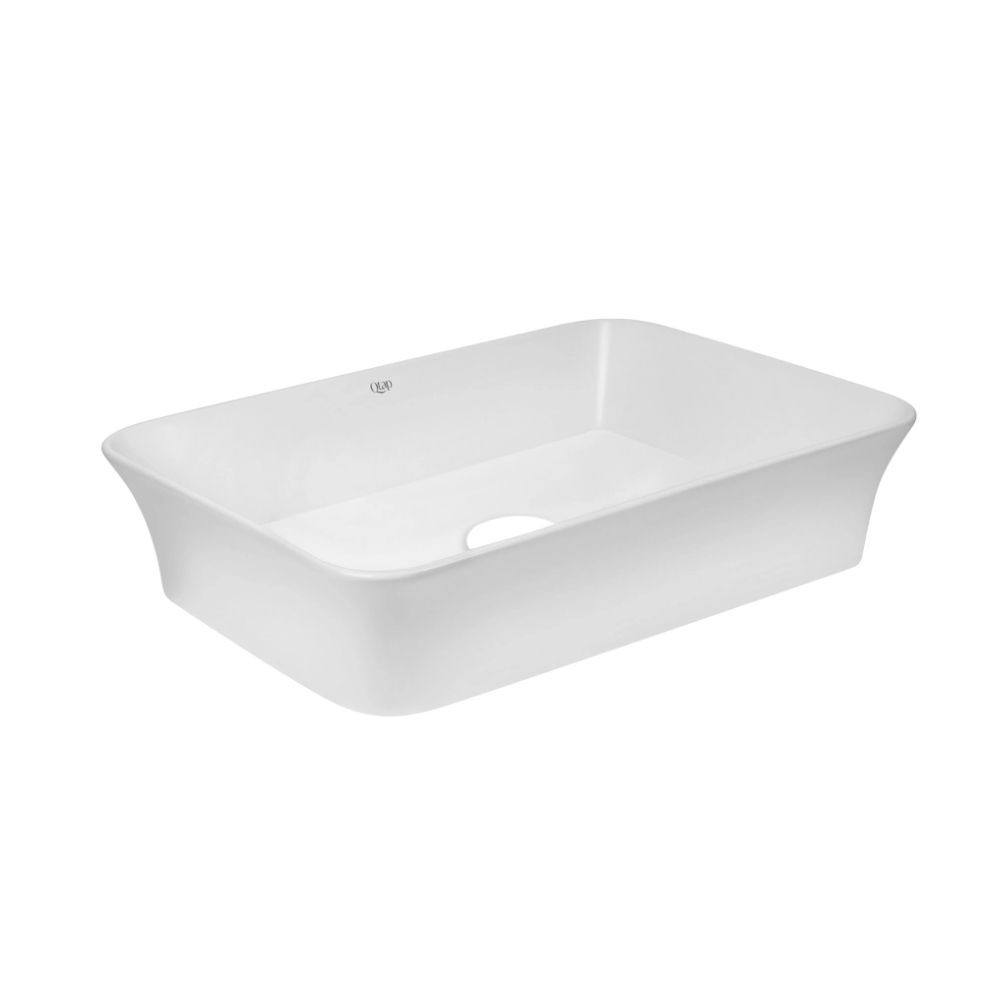 Комплект Qtap Virgo: раковина накладная прямоугольная 490х350х110 мм White + донный клапан PU02  QT18112261WN47305:Фото 4