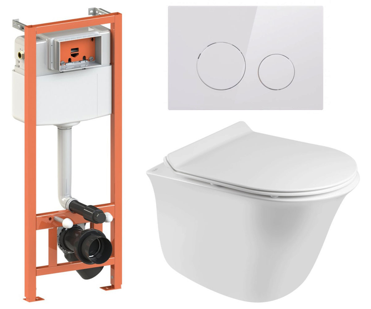 Инсталляция с унитазом 4 в 1 QTAP VIRGO QT1833051ERW0133M425M11110W QT1833051ERW0133M425M11110W