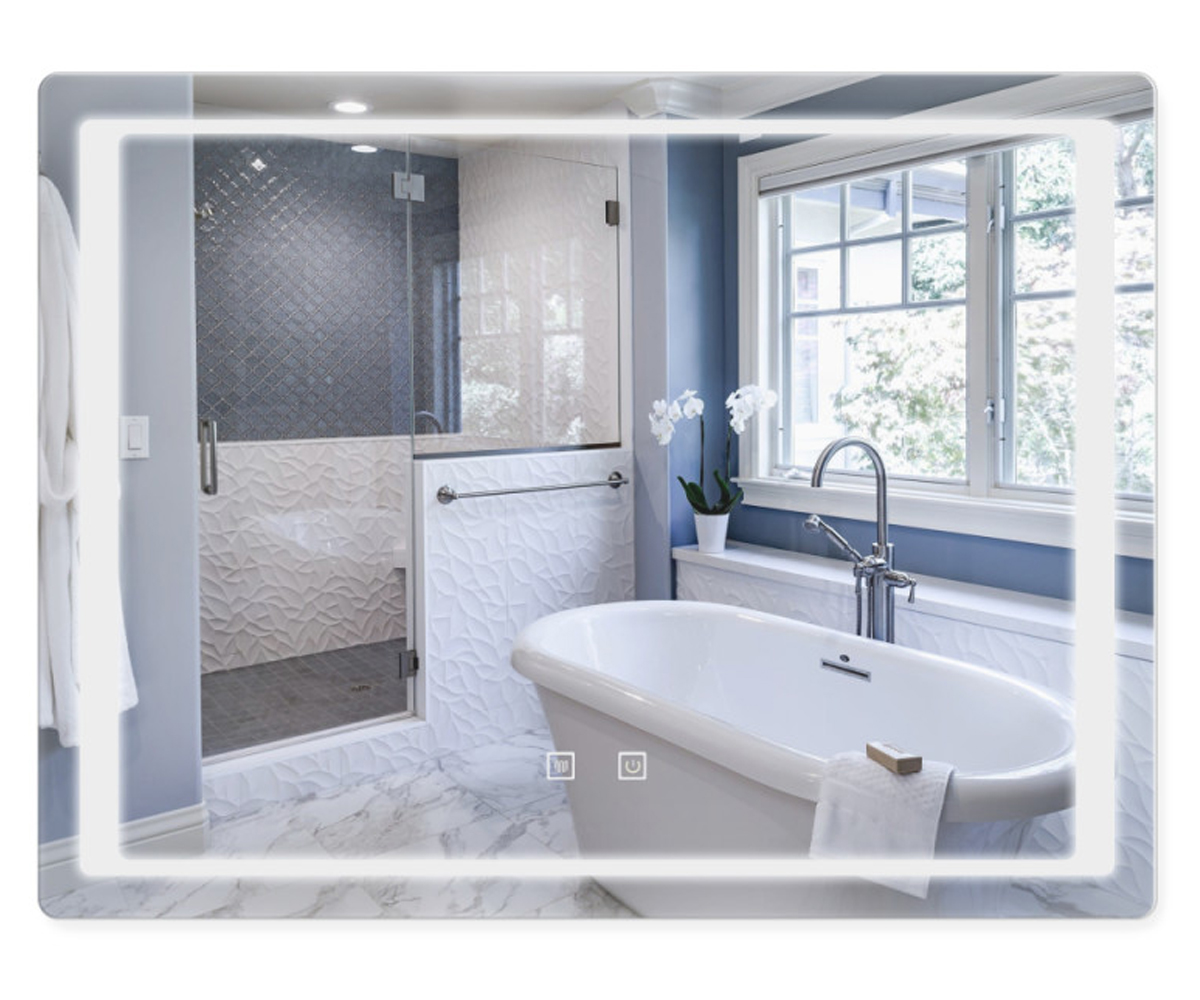 Зеркало с антизапотеванием 80х60 см  MIDEYA QT2078B9021W:Фото 2