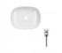 Комплект Qtap Aquarius: Раковина накладна прамокутна 465x375x115 мм White + Донний клапан PU02 QTAP  QT21112185WN47295 QT21112185WN47295