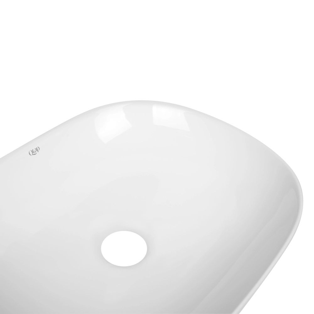 Комплект Qtap Aquarius: раковина накладная прямоугольная 465x375x115 мм White + донный клапан PU02  QT21112185WN47295:Фото 5