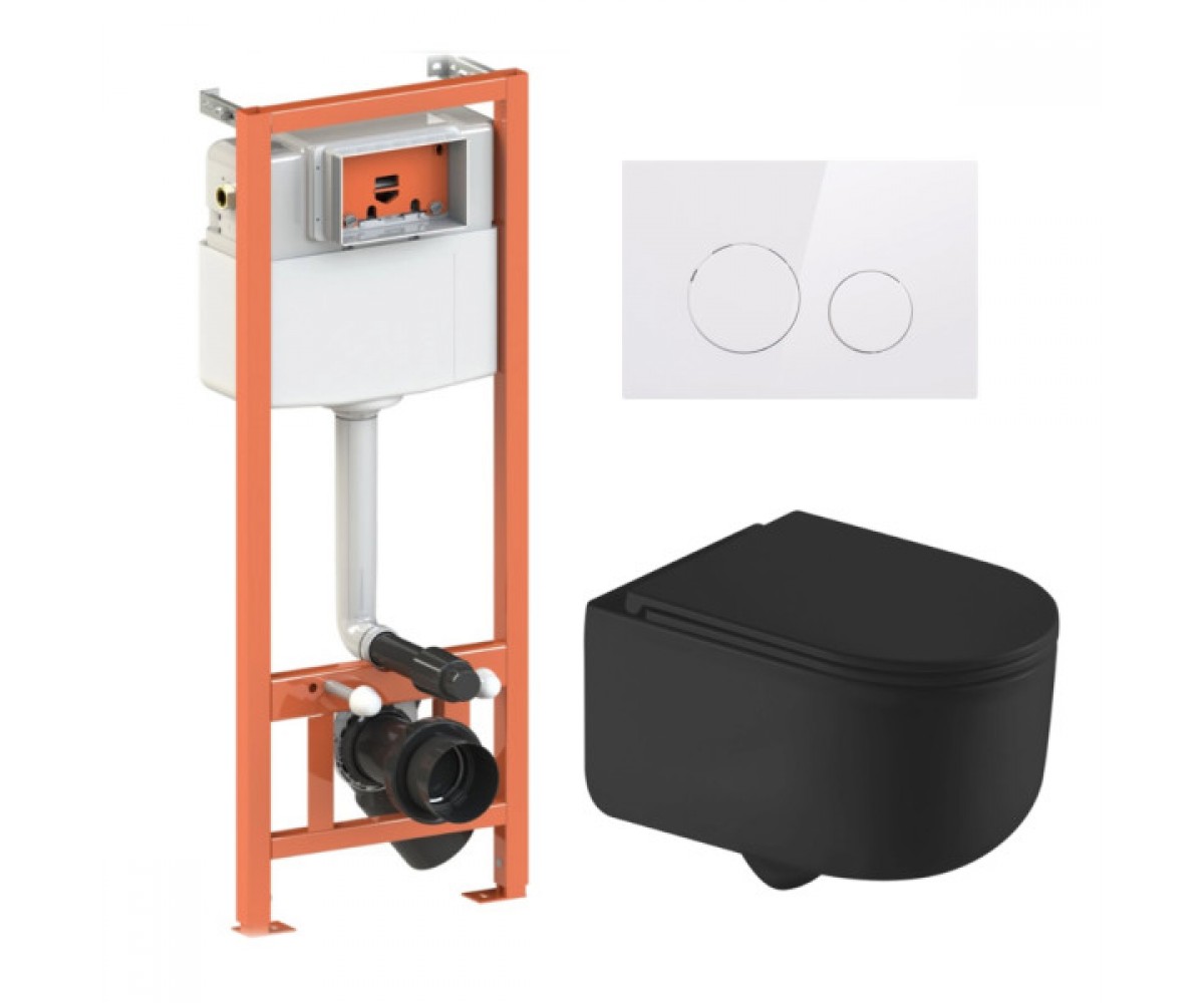 Инсталляционный комплект с клавишей QTAP TAURUS QT2433084EUQMB46178 QT2433084EUQMB46178