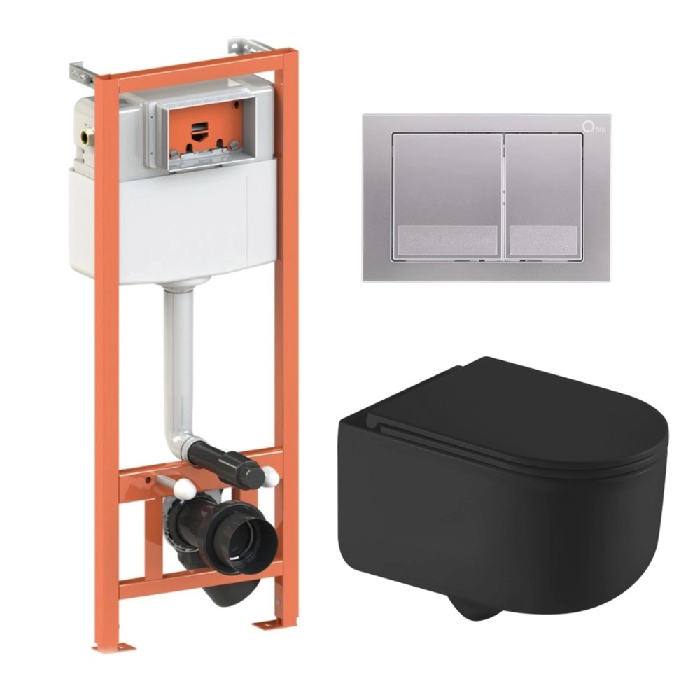 Комплект з унітазом QTAP TAURUS QT2433084EUQMB46182 QT2433084EUQMB46182
