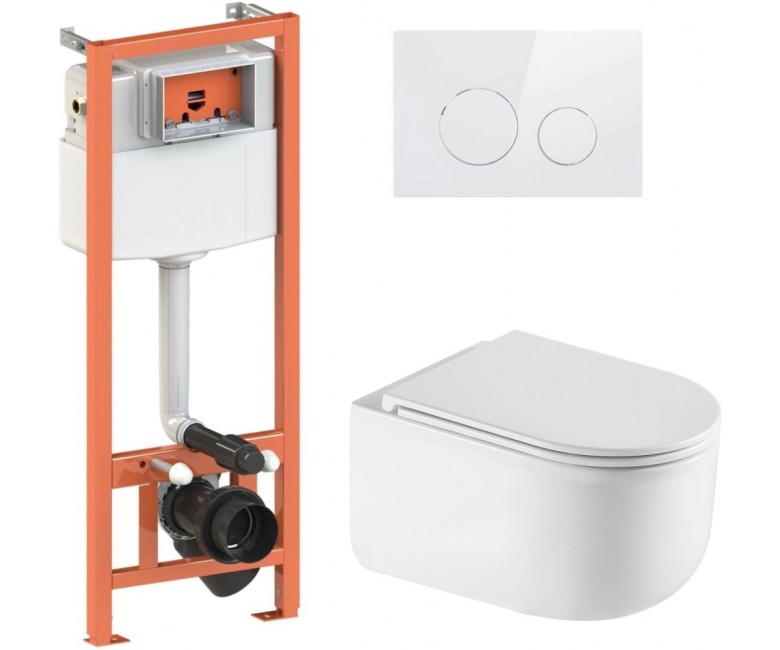 Унитаз с инсталляцией QTAP NEST QT2433084EUQW46146 QT2433084EUQW46146