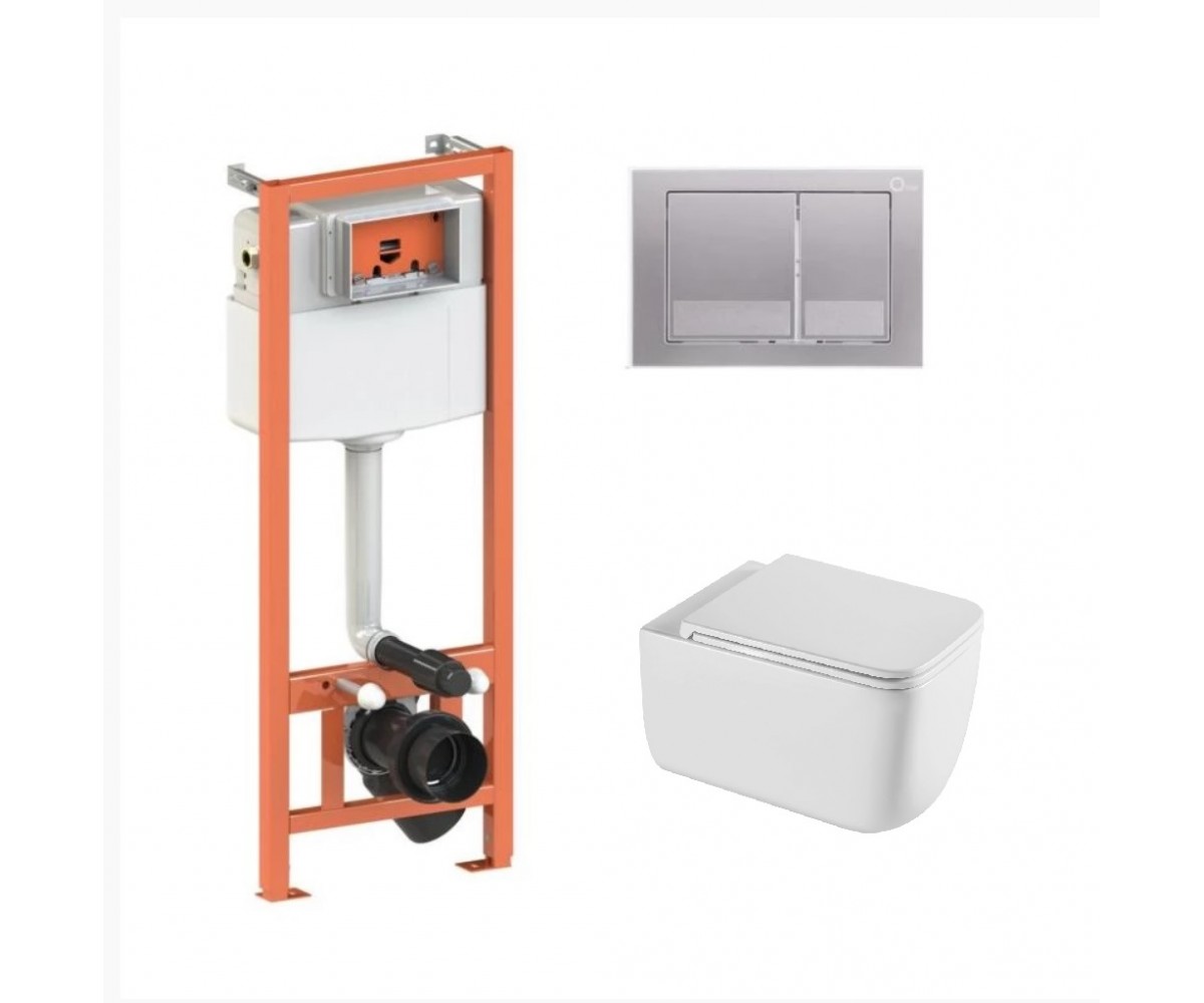 Унитаз с инсталляцией QTAP GEMINI ULTRA QUIET QT2533076EUQW46160 QT2533076EUQW46160