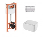 Унитаз с инсталляцией QTAP GEMINI ULTRA QUIET QT2533076EUQW46161
