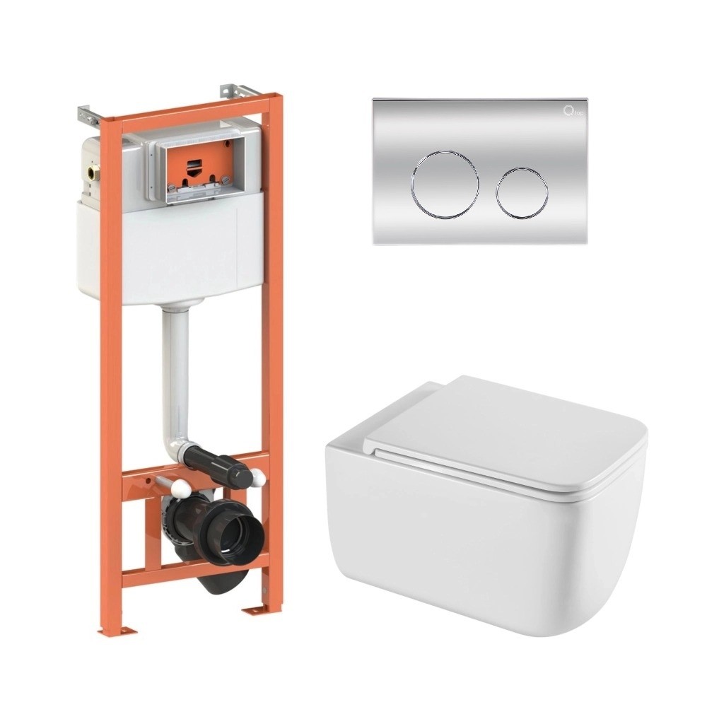 Унитаз с инсталляцией QTAP GEMINI ULTRA QUIET QT2533076EUQW46162 QT2533076EUQW46162