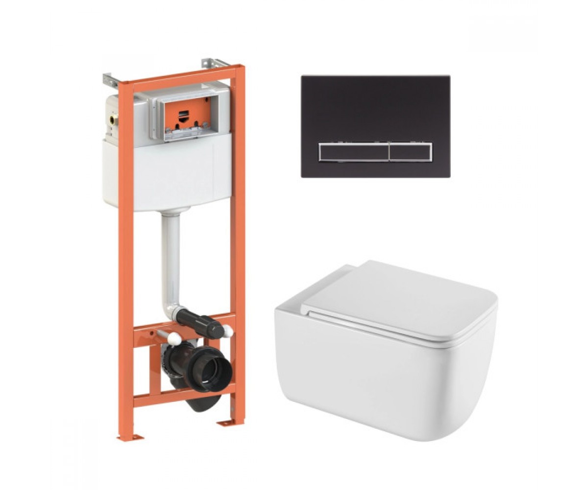 Унитаз с инсталляцией QTAP GEMINI ULTRA QUIET QT2533076EUQW46163 QT2533076EUQW46163