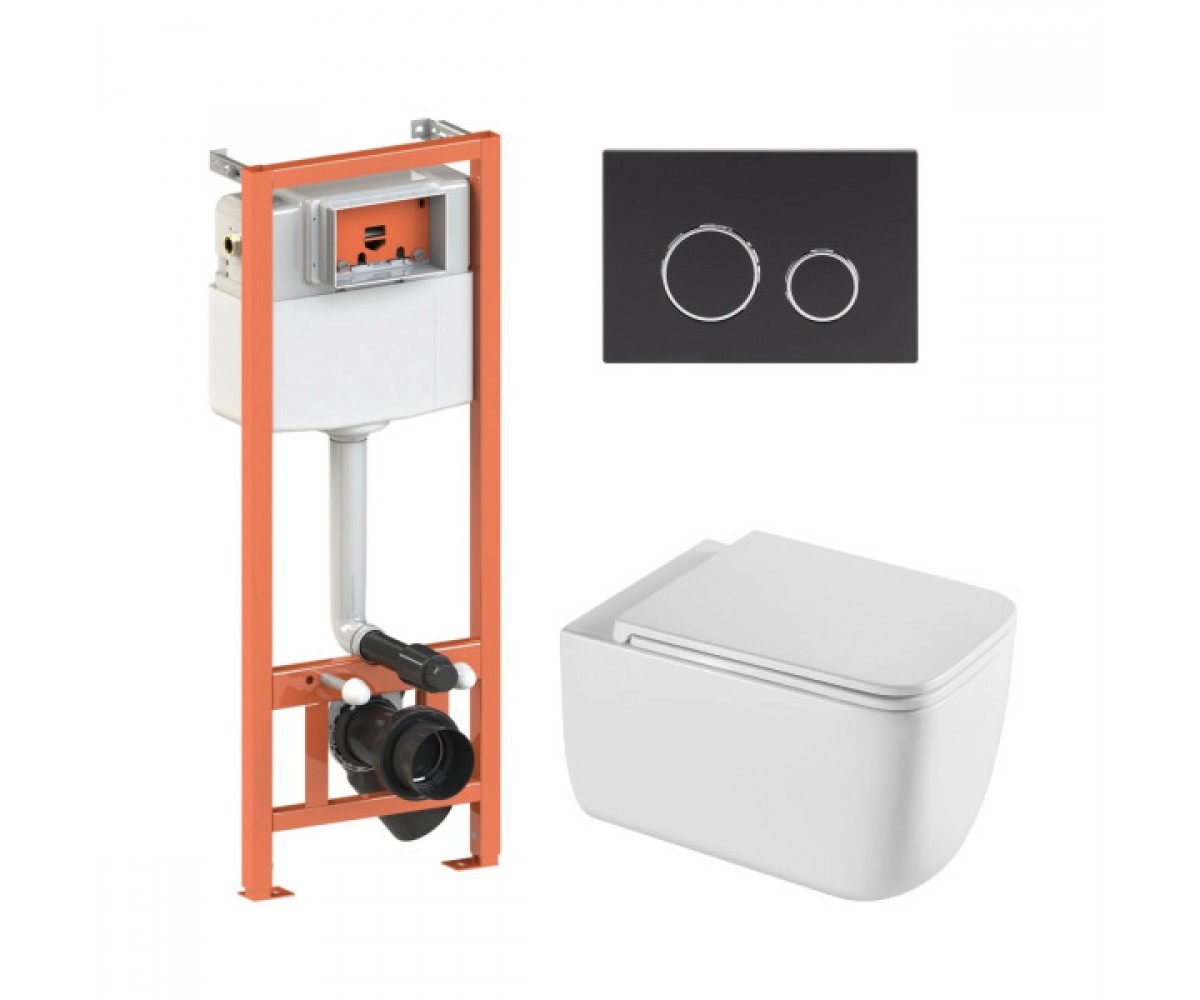 Унитаз с инсталляцией QTAP GEMINI ULTRA QUIET QT2533076EUQW46164 QT2533076EUQW46164