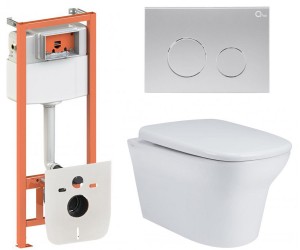 Туалет 4-в-1 QTAP GEMINI QT25332614EW0133M425M11111SAT