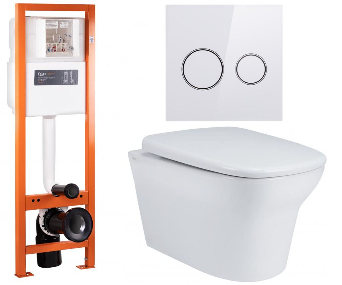 Туалет 4-в-1 QTAP GEMINI QT25332614EW0233M370P01V1176W QT25332614EW0233M370P01V1176W