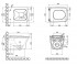 Безободковый унитаз  GEMINI QT25332614EW:Чертеж 