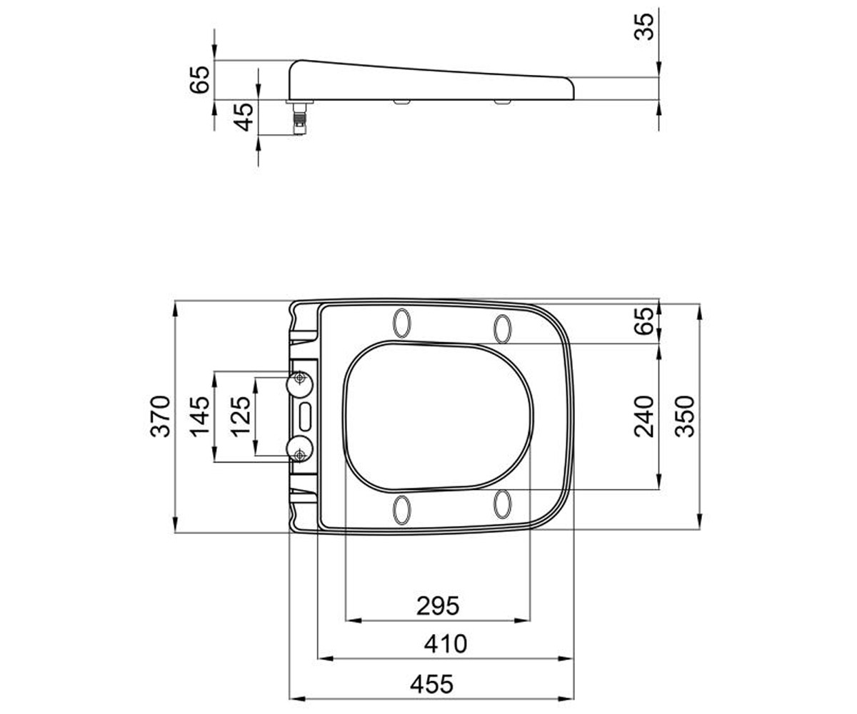 Сиденье с микролифтом  GEMINI QT25992614EW:Чертеж 