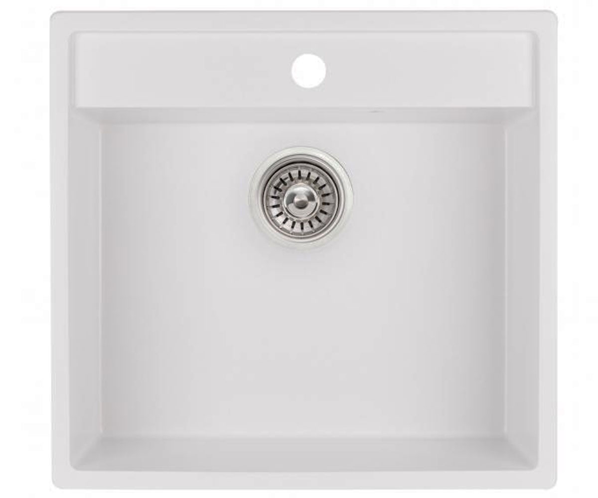 Кухонна мийка з сифоном QTAP QT5250WHI650 QTAP  QT5250WHI650 QT5250WHI650