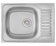 Мийка з сифоном 65х50 см QTAP QT6550SAT08 QTAP  QT6550SAT08